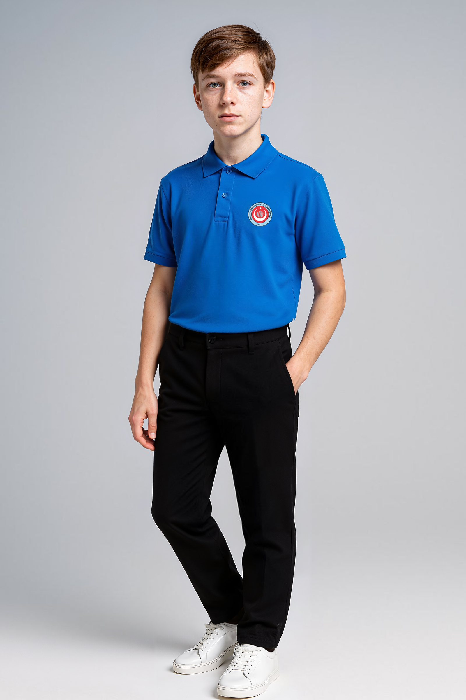 Kadıköy Mehmet Akif İmam Hatip Ortaokulu Bisiklet Yaka Tişört Kısa Kollu - Görsel 2